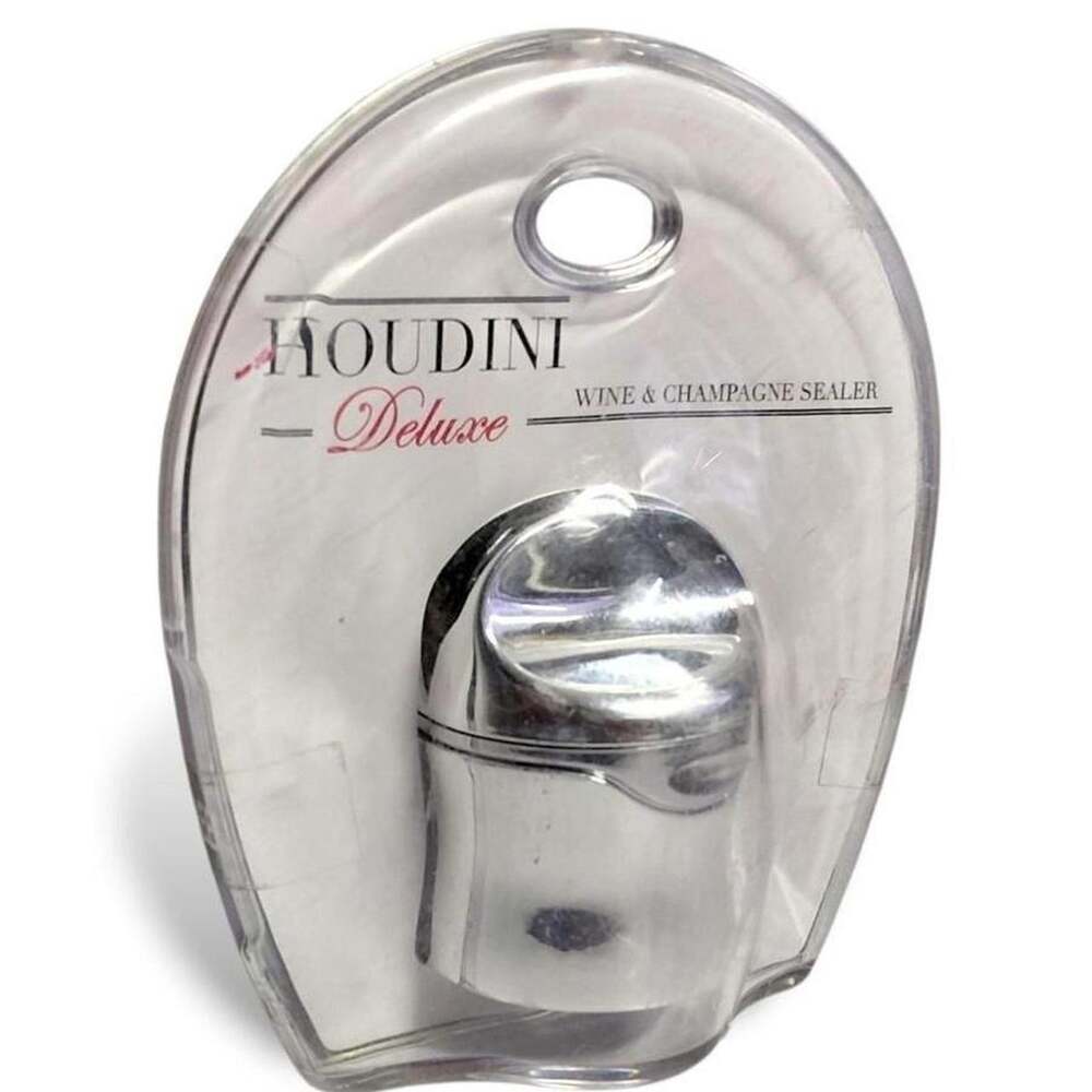 Houdini Deluxe Wine and Champagne Bottle Sealer New in Box